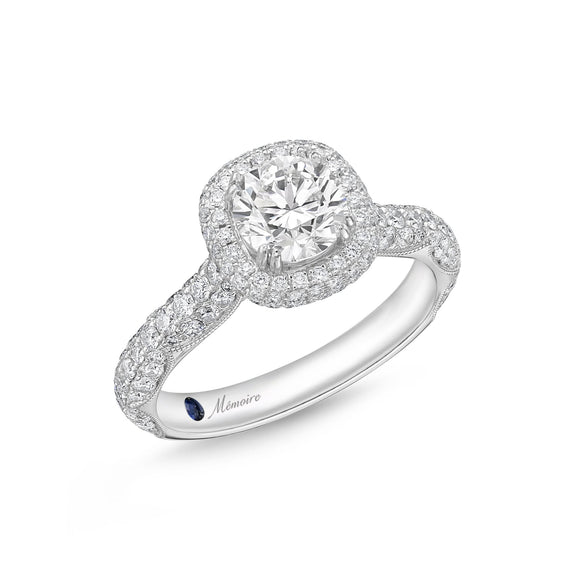 QRVG*18_00 Vintage Diamond Engagement Semi-Mount Ring