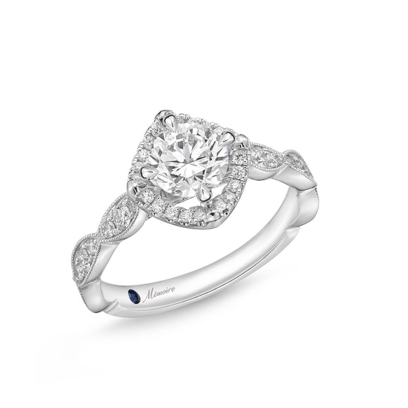 QRVG*19_00 Vintage Diamond Engagement Semi-Mount Ring