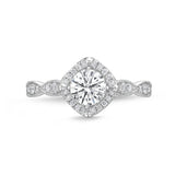 QRVG*19_00 Vintage Diamond Engagement Semi-Mount Ring