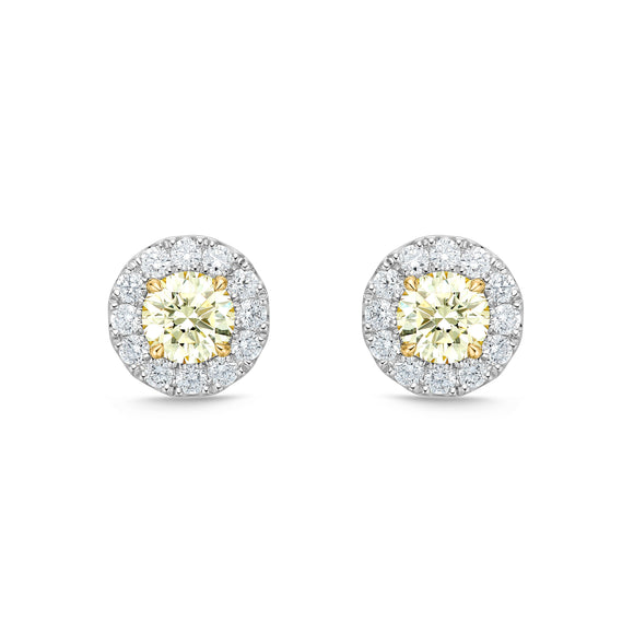 SEHA*25_00 Halo Diamond Studs Earrings