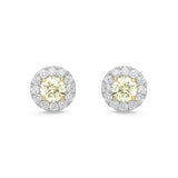 SEHA*25_00 Halo Diamond Studs Earrings