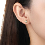 SEST*34_Sunshine Soothing Yellow Solitaire Earrings