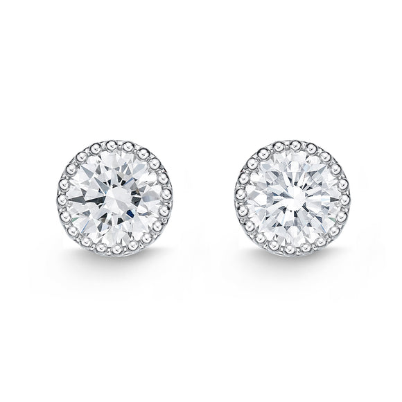 SETU*26_00 Toujours Diamond Solitaire Earrings