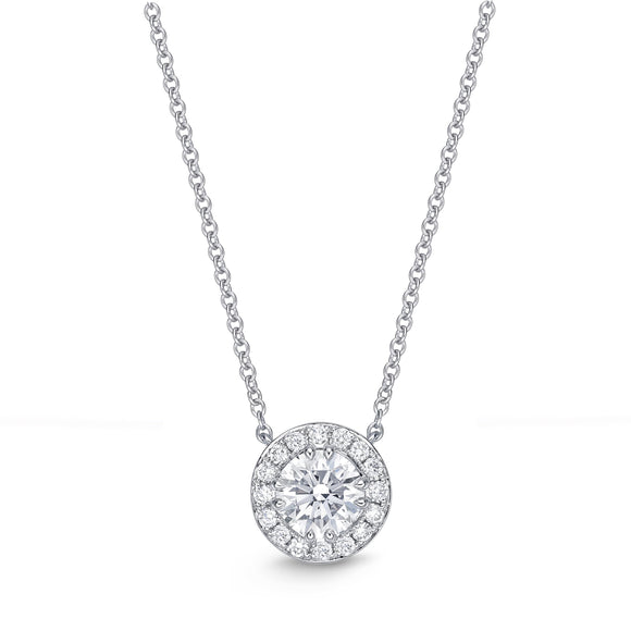 QNHA*07_00 Halo Diamond Classic Semi-Mount Necklace