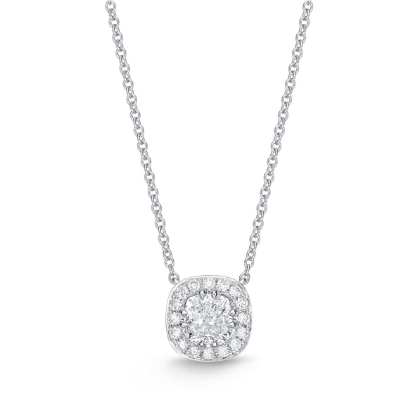 SNHA*20_00 Halo Diamond Classic Necklace