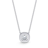 QNHA*20_00 Halo Diamond Classic Semi-Mount Necklace