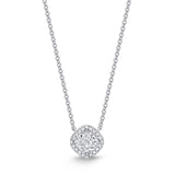 QNHA*21_00 Halo Diamond Classic Semi-Mount Necklace