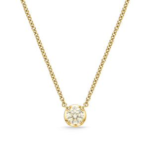 SNST*34_Sunshine Soothing Yellow Solitaire Necklace