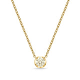 SNST*34_Sunshine Soothing Yellow Solitaire Necklace