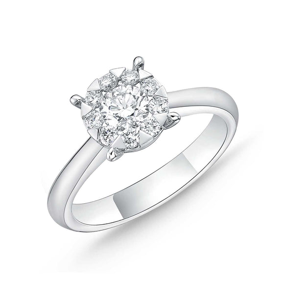 ZRBQ158_00 Diamond Bouquets Engagement Ring Mounting